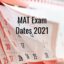 Schedule for the MAT 2021 Exam